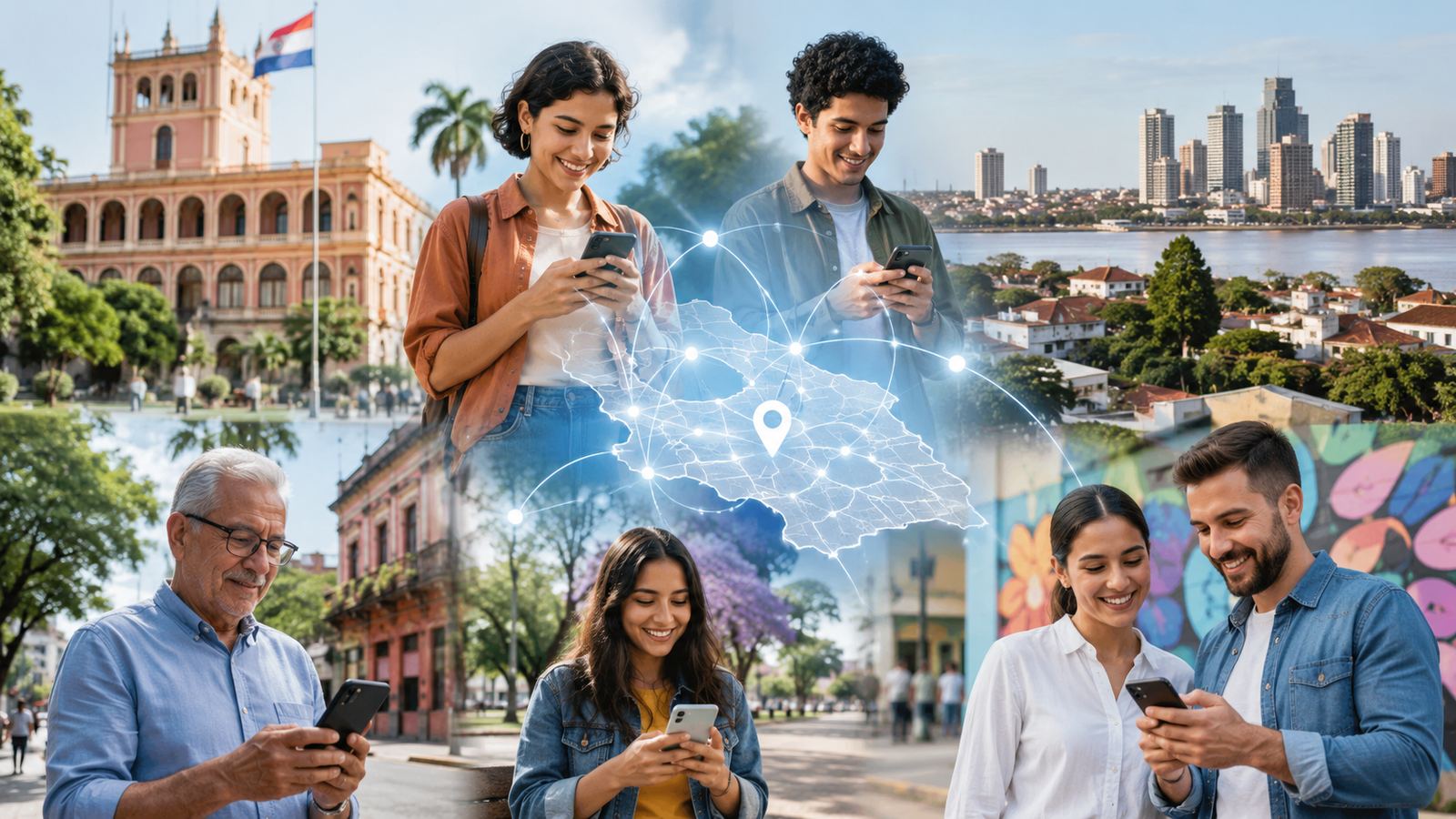 Vecinos de Asunción enviando propuestas desde el celular